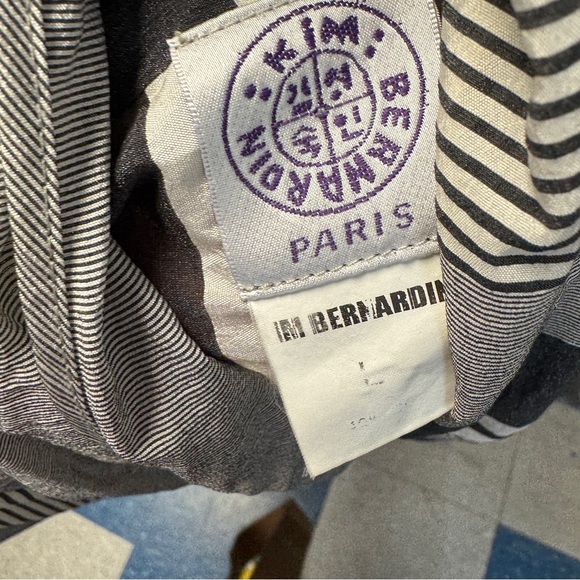 Vintage Kim Bernardin Paris Cardigan Gray Black Large  Avant Garde Lagenlook - Picture 15 of 16